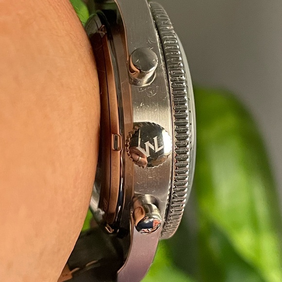 Silver and Black Chronograph Watch - Picture 4 of 12